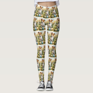 Legging Jack Russell com Ovos de Páscoa