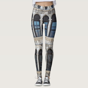 Legging Janelas de Arca de Veneza: Vista da Marca de Rua