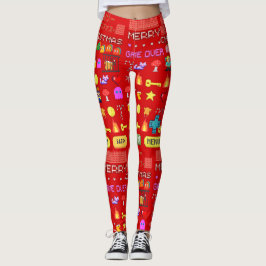 Legging Jantar de turquia de natal de Mikitiez