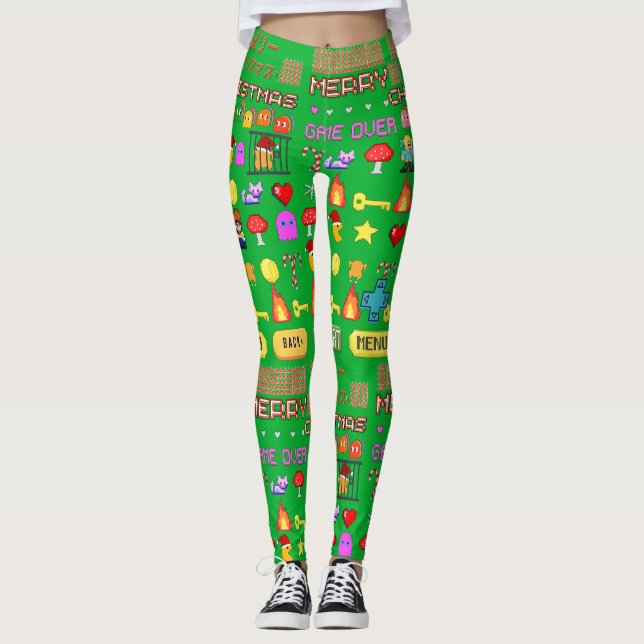 Legging Jantar de turquia de natal de Mikitiez (Frente)