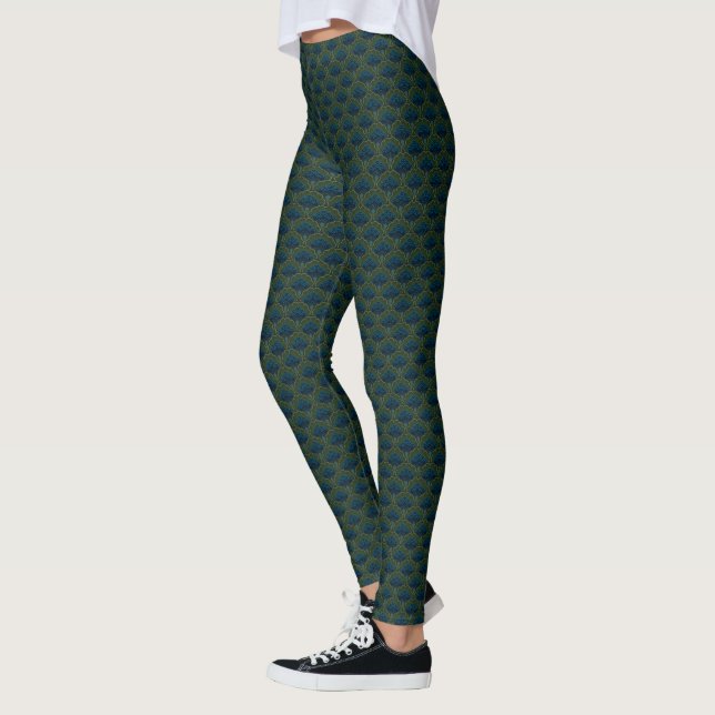 Legging Japanese art deco style_ Deep Forest (Esquerda)