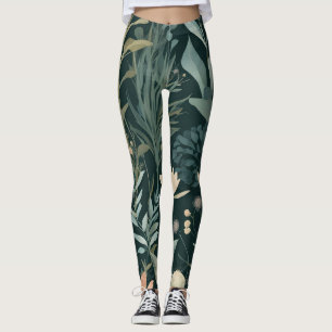 Legging Jardim Botânico da Meia-Noite Floral Moody