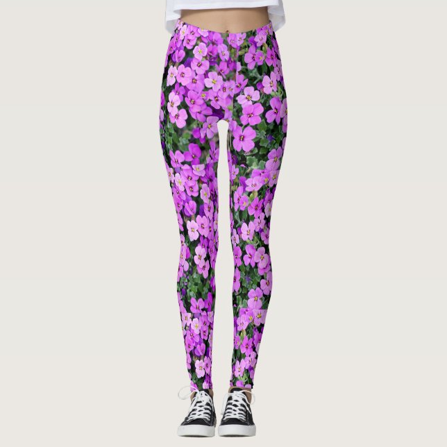 Legging Jardim das Flores Roxas (Frente)