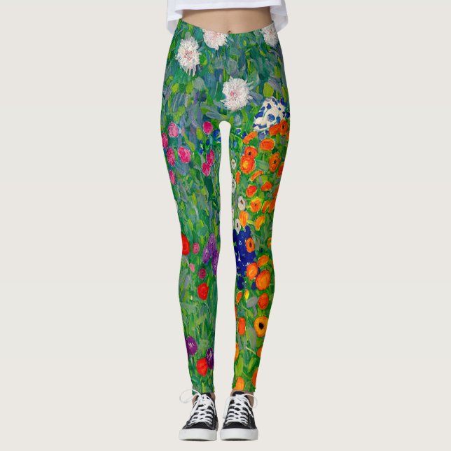 Legging Jardim de Algodão Gustav Klimt (Frente)