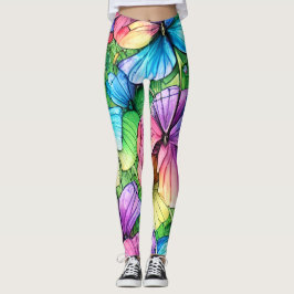 Legging Jardim de Aquarela Colorida