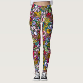 Legging Jardim de flor selvagem australiano