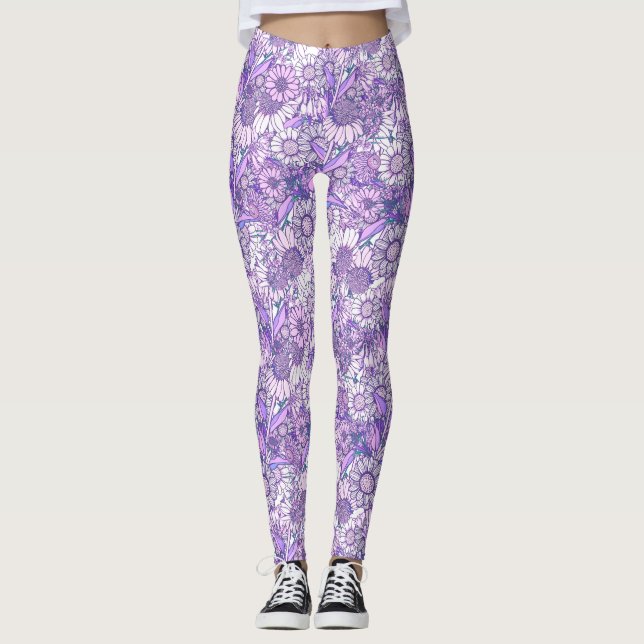 Legging Jardim de Flor Selvagem Australiano (Frente)