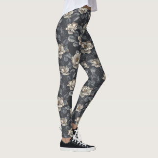 Legging Jardim de Maternidade Prateado Gardenias Estética