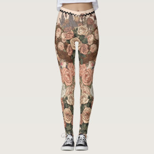 Legging Jardim de Rosas Muse Romântica Rainha Art Nouveau