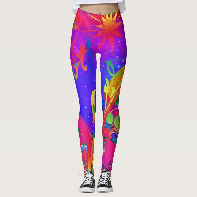 Legging Jardim de Verão Mágico (Frente)