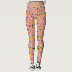 Legging Jardim do Flor de Abelhas Doce