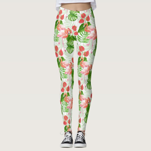 Legging Jardim Flamingo (Frente)