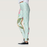 Legging Jardim Floral, Fundo Azul<br><div class="desc">Jardim Floral,  Fundo Azul. Artista: June Erica Vess. ID da imagem: 105963D.</div>