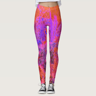 Legging Jardim Impressionista Laranja Trippy Magenta