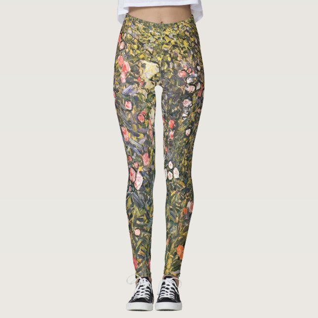 Legging Jardim Italiano Por Gustav Klimt (Frente)