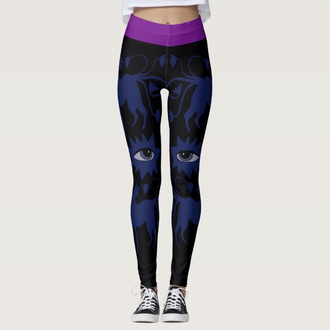 Legging JARDIM MYSTICAL das caneleiras das mulheres dos (Frente)