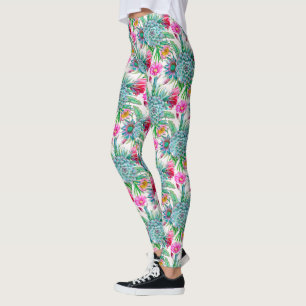 Legging Jardim tropical suculento