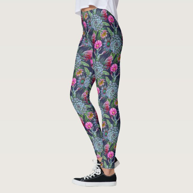 Legging Jardim tropical suculento (Esquerda)