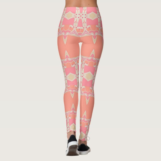 Legging Jardinagem Fractal Rosa+Pernas Laranja ★ Psydefx (Verso)