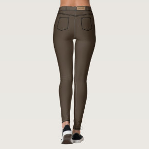 Legging Jeans castanhos "MIGNED" da Na moda Trendy