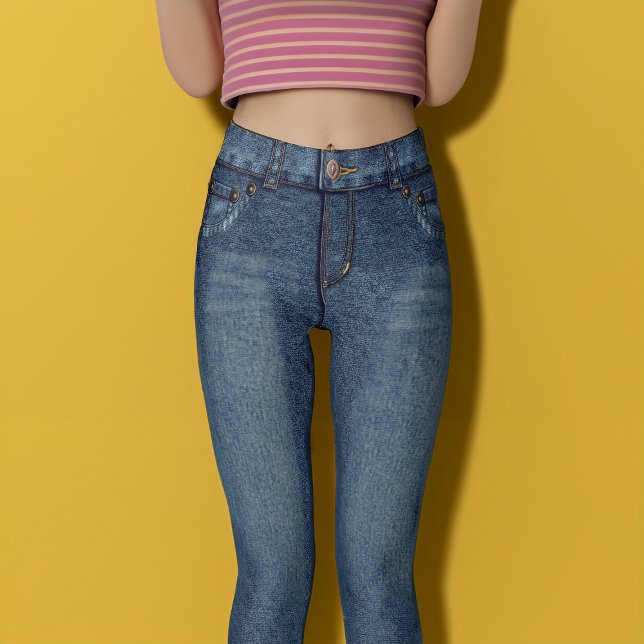 Legging Jeans magros de Denim Azul (Criador carregado)