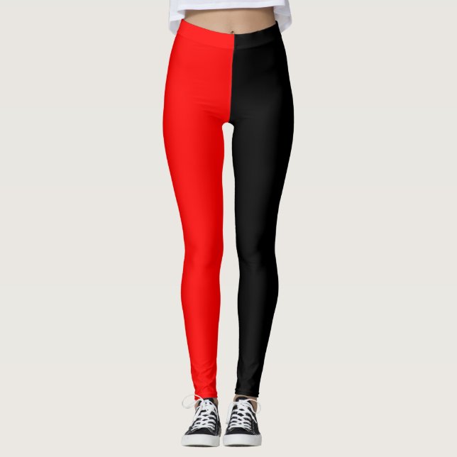 Legging Jester Vermelho e Negro (Frente)