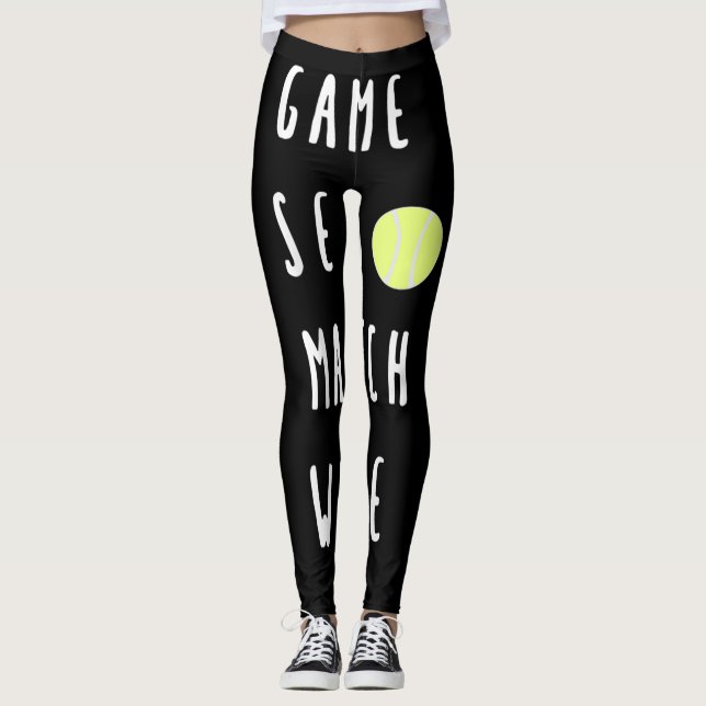 Legging Jogo Conjunto Corresponder Jogador de Tênis do Vin (Frente)