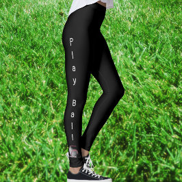 Legging Jogue Bola Beisebol Esportivo Preto