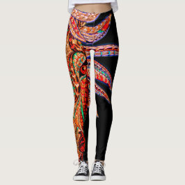 Legging Joia do cavalo mosaico colorido equestre