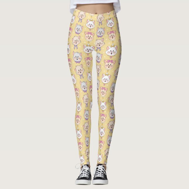 Legging JollyKins Kittens Amarelo (Frente)