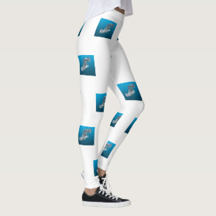 Legging Jovem Agrupamento - Fundo azul gradiente