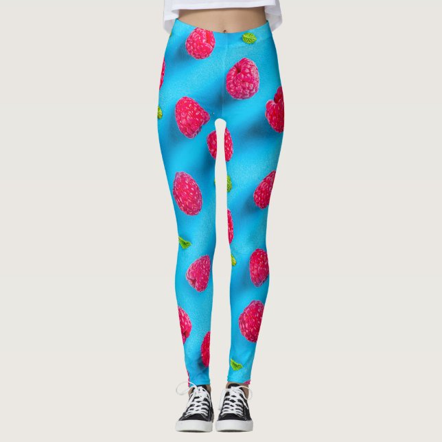 LEGGING JUICY RED LYCHEE NO FUNDO AZUL (Frente)