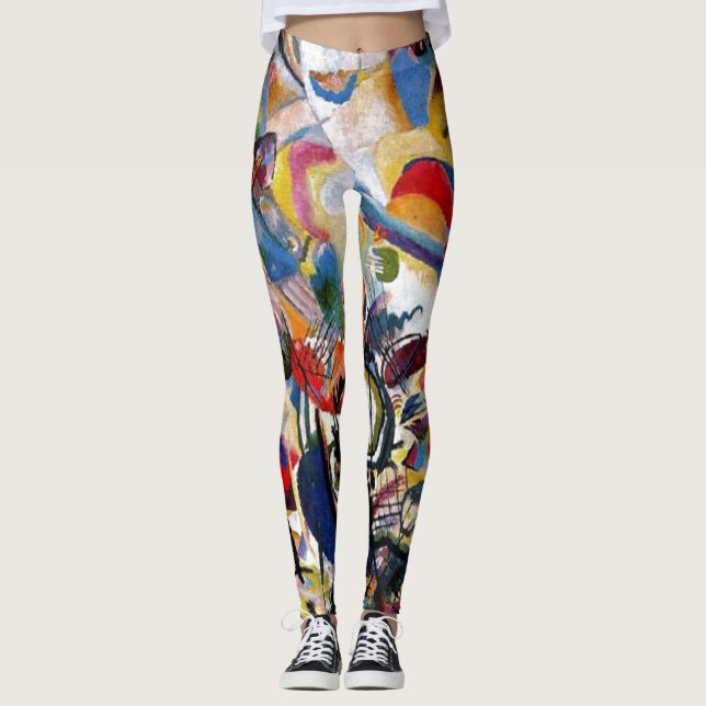Legging Kandinsky Composition VII Abstrato Pintura (Frente)
