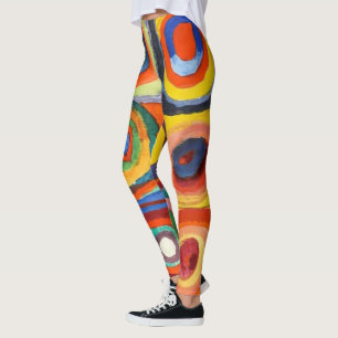 Legging Kandinsky - Quadrados com Círculos Concentrados