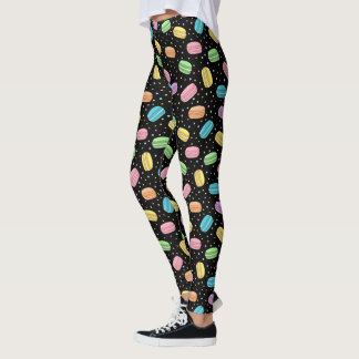 Legging Kawaii Food Pastel French Macarons Pattern