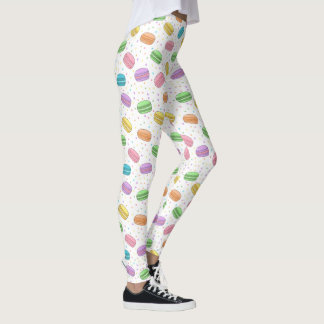 Legging Kawaii Food Pastel French Macarons Patterned