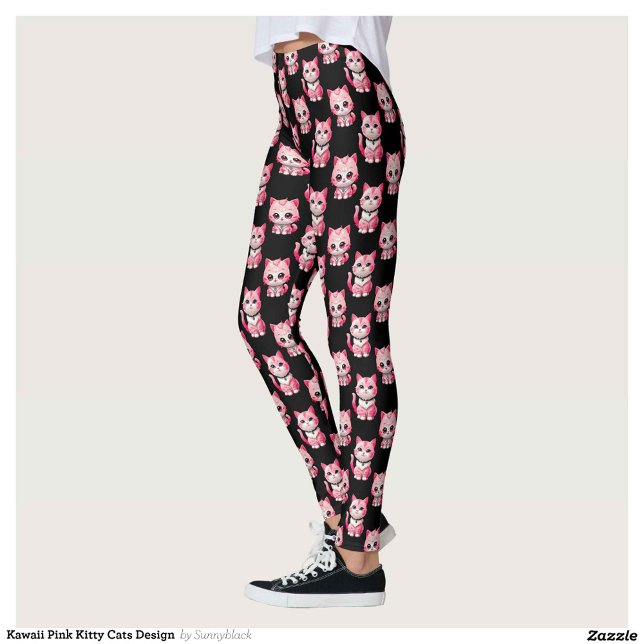 Legging Kawaii - Gatinhos Rosa Design (Criador carregado)