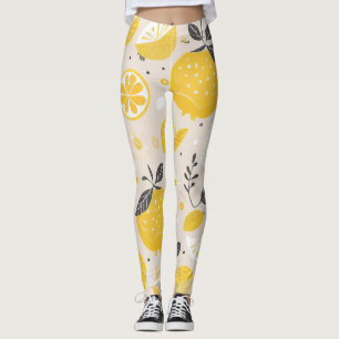 Legging Kawaii Lemon Pattern