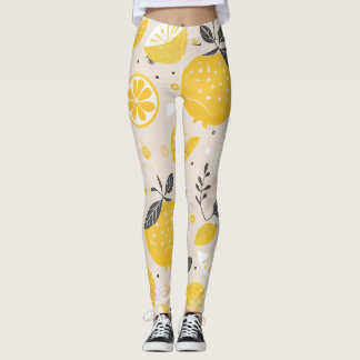 Legging Kawaii Lemon Pattern