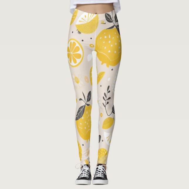 Legging Kawaii Lemon Pattern (Frente)