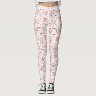 Legging Kawaii Pink Halloween Fantasmas & Pumpkin (2)