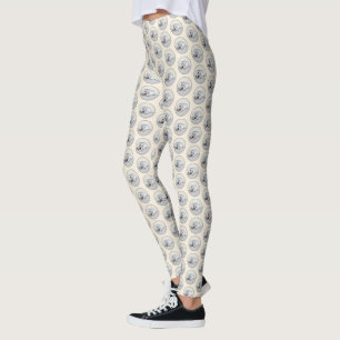 Legging Keeshond Dormindo Puppy Pintura Original