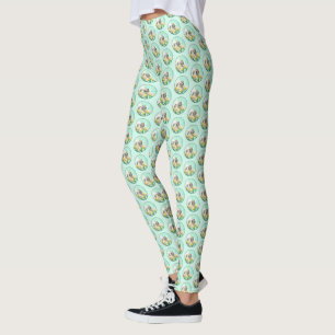 Legging Keeshond em Tulips pintando lindas artes caninas o