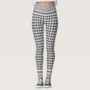 Legging Keffiyeh preto e branco