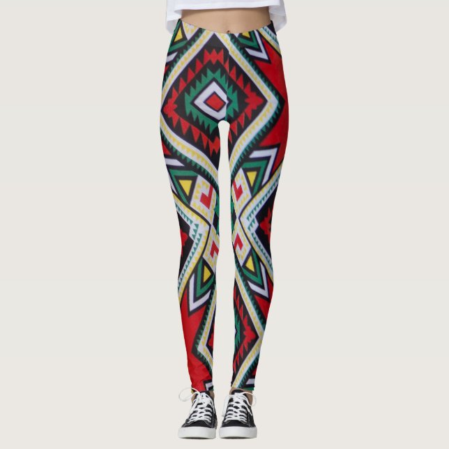 Legging Kente Geometric Tapestry (Frente)