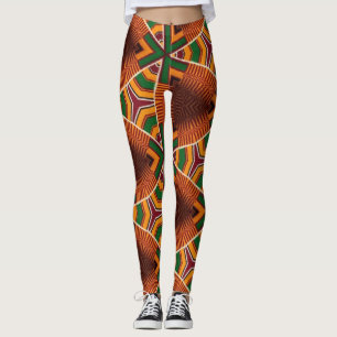 Legging Kente Geometrics Kwanza Afrocêntrico