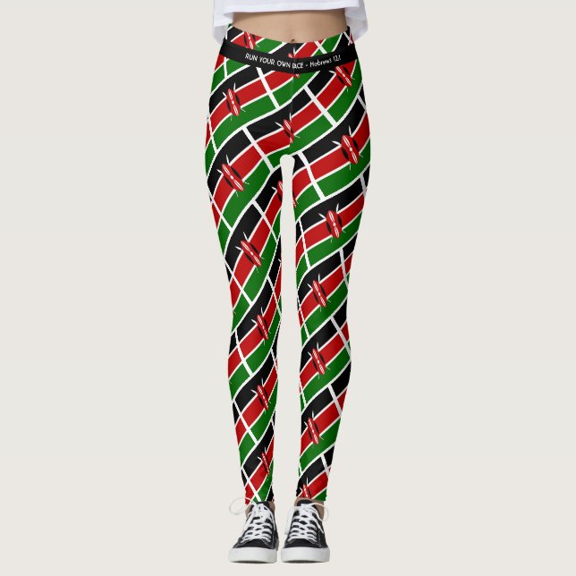 Legging KENYA FLAG Scripting EXECUTE A SUA RAÇA Personaliz (Frente)