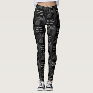Legging Kind Heart. Fierce Mind. Brave Spirit. Leggings.