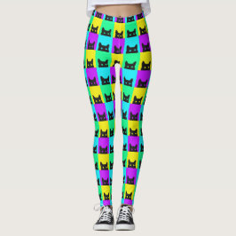 Legging Kitty Cat Colorful Block
