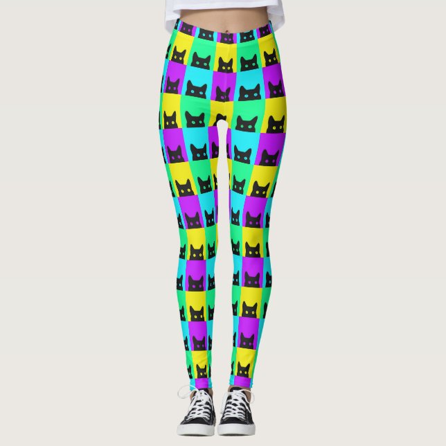 Legging Kitty Cat Colorful Block (Frente)